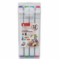 INSHU DOUBLE HEADED MARKER 12 COLORS