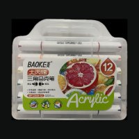 BAOKE DOUBLE HEADED ACRYLIC MARKER 12 COLORS 
