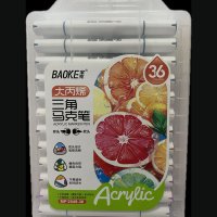 BAOKE DOUBLE HEADED ACRYLIC MARKER 36 COLORS 