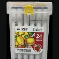 BAOKE DOUBLE HEADED MARKER 24 COLORS 